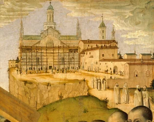 Stavba Certosa di Pavia, Ambrogio da Fossano známý jako Bergognone (asi 1453-1523), Itálie 15. století, detail