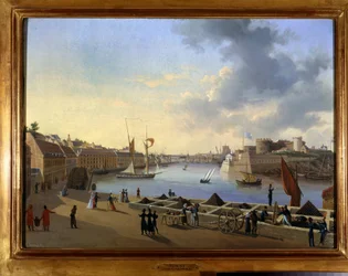 Brestský přístav a dělostřelecký sklad - obraz Louise Garneraye, kolem 1820, Olej na plátně, V. 0,330; L. 0,460. CCIP Sb.