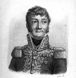 Generál Joseph Barbanègre. 1772-1830. V „Portrétech francouzských generálů“. Vyryl Ambroise Tardieu v roce 1818. Sbírka Stella