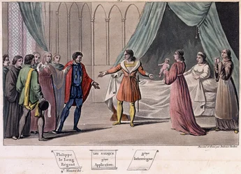 Jan I. posmrtný (1316-1316), se narodil jako král a po 6 dnech zemřel. - Navrhl a vyryl Ambroise Tardieu v roce 1825.
