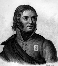 Portrét Charlese Melchiora Arthuse, markýze de Bonchamps (1760-1793) Generál prodán - v „Portrétech francouzských generálů po vítězstvích a výbojích Francouzů““. Hrob od Ambroise Tardieu v roce 1818. Sbírka Stella.