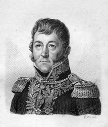 Portrét Clauda Prosta (1764-1834), barona říše, brigádního generála dělostřelectva - v „Portrétech francouzských generálů po vítězstvích a výbojích Francouzů““. Hrob od Ambroise Tardieu v roce 1818. Sbírka Stella.