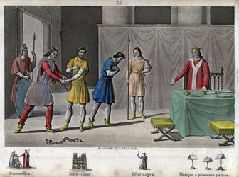 Robert II., zbožný (970 - 1031) propouští spiklence - Roberta II. známého jako „Pobožný“ (972-1031), dynastie Kapetovců. Věděl, že dva spiklenci byli odsouzeni k smrti, nechal je promluvit, zacházel s nimi krásně a vrátil se na svobodu.