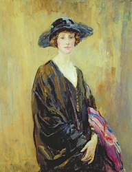 Portrét Dorothy Una Ratcliffe (1891-1967) (olej na plátně)