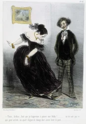 Karikatura - v "" Madeleines"" od Chama, v. 1870-1880
