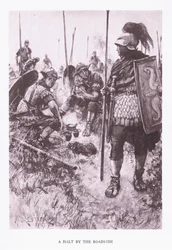 Zastávka u silnice, ilustrace z The Roman Soldier, 1928
