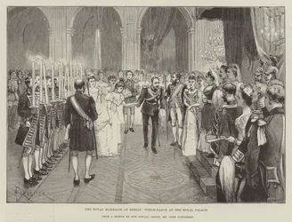 Královská svatba v Berlíně, tanec s pochodněmi v královském paláci