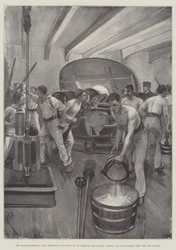 Španělsko-americká válka, příprava na akci na americkém válečném muži, plnění vany zbraní a divize pro houby