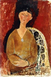 Beatrice Hastings sedící, 1915