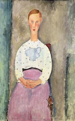 Dívka s puntíkovanou halenkou, 1919