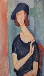 Jeanne Hébuterne s kloboukem