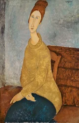 Jeanne Hébuterne ve žlutém svetru, 1918-19