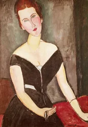 Portrét Madame Georges Van Muyden, Amedeo Modigliani (1884-1920), olej na plátně