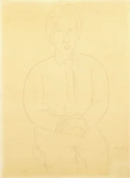 Portrét sedícího Soutine, 1917