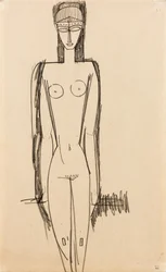 Stojící akt; Nestojí, kolem 1910-1911