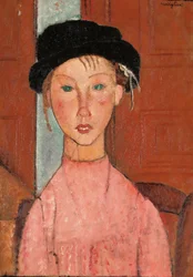 Mladá dívka v baretu, 1918