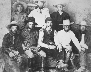 Cowboys of the XIT Ranch, Texas, cca 1890 (černobílá fotografie)