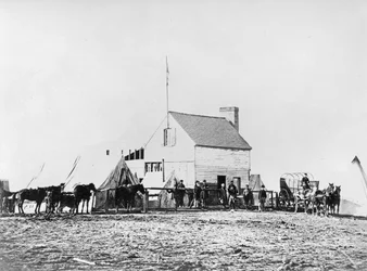 Ředitelství hygienické komise, Brandy Station, Virginia, 1863
