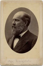James Abram Garfield (1831-81), 20. prezident Spojených států amerických, foto J F Jarvis, Washington DC (foto alba)