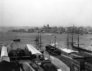 Panorama New York Harbour, před rokem 1900
