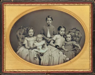 Portrét pěti dětí,c. 1850 (foto)