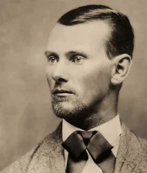 Portrét psance Jesseho Jamese (1847-1882), kabinetní fotografie