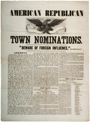 Nominace amerických republikánských měst: Pozor na cizí vliv, c.1845