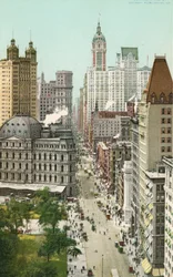 Broadway, New York (barevné lito)