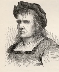 Christopher Columbus z „Stručné historie Spojených států“, vydaného A. S. Barnes und Co. v roce 1885