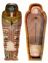 Egyptská mumie a sarkofág