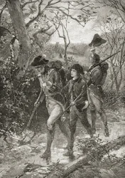 Father and Sons for Liberty, z „Stručné historie Spojených států“, vydané nakladatelstvím A. S. Barnes und Co. v roce 1885 (litho)