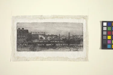 Z okna, Gysis School, Mnichov (inkoust)
