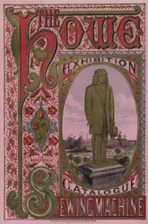 Přední strana katalogu výstavy šicích strojů Howe, 1876