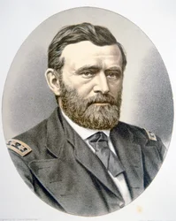 Generál Ulysses Simpson Grant (1822-85) (barevné lito)