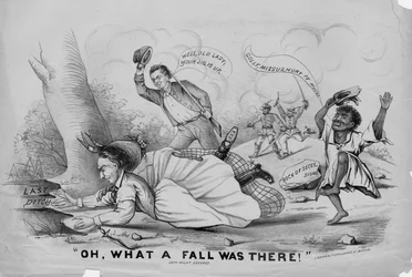 Ach, jaký to byl pád!, vydal J. Mayer & Co. Lith, Boston, kolem roku 1865
