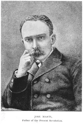 Portrét Jose Martiho (1853-95) z Příběhu Kuby od Murata Halsteada, vydáno 1898