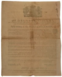 Provolání jménem Francise Bernarda, guvernéra Massachusetts Bay: oznamující den půstu během francouzské a indické války, 8. dubna 1761