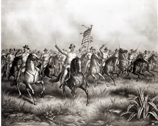 Rough Riders: Plukovník Theodore Roosevelt, americký velitel na San Juan Hill, Santiago, Kuba, 1898