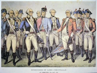Kapitulace lorda Cornwallise v Yorktownu ve Virginii