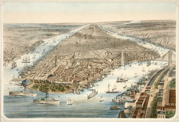 Město New York, hospoda. 1876
