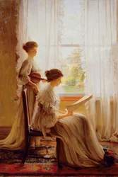 Hodina hudby, cca 1890