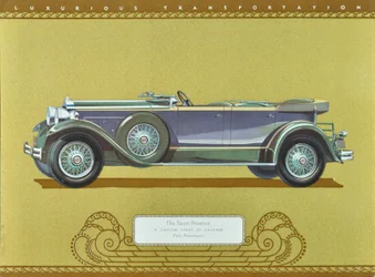 The Sport Phaeton, A Custom Eight by Packard, pub.1930 (barevná litografie)
