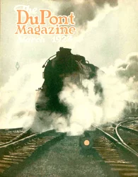 Vlak, přední strana časopisu DuPont Magazine, březen 1923