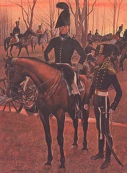 US Horse Artillery, cca 1812 (barevné lito)