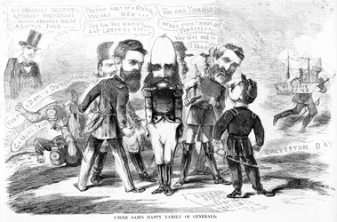Strýček Sams Šťastná rodina generálů, kolem roku 1863