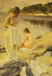 Koupající se, 1889