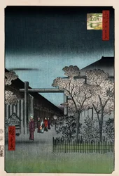 „Úsvit v Yoshiwara“, ze série „Sto pohledů na známá místa v Edo“