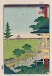Sazai Hall, Five Hundred Raken [Chrám]“, ze série „Sto pohledů na známá místa v Edu“