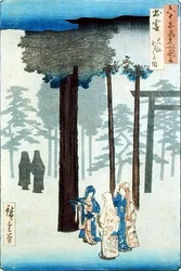 Taisha, provincie Izumo (dřevěný tisk)