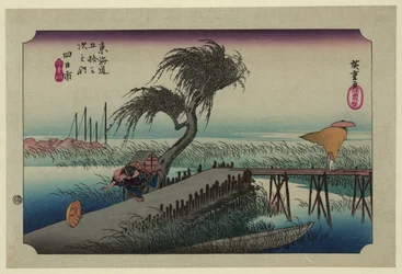 Yokkaichi (z padesáti tří stanic tokaidské dálnice) - Hiroshige, Utagawa (1797-1858) - 1833-1834 - Barevný dřevoryt - Suntory Museum of Art